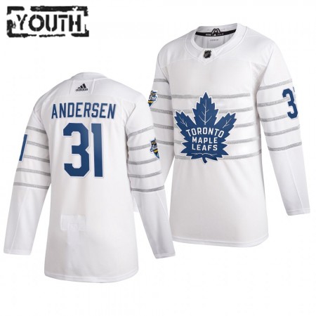 Camisola Toronto Maple Leafs Frederik Andersen 31 Cinza Adidas 2020 NHL All-Star Authentic - Criança